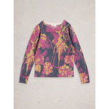 White Stuff Jodie Printed Jumper In Pink