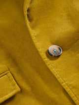 White Stuff Karla Velvet Coat in Mid Chartreuse