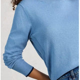 White Stuff Katie Long Sleeve Crew Neck Jumper In Mid Blue