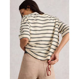 White Stuff Katya Stripe Tee In Ivory Multi