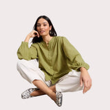 White Stuff Lana Top In Mid Green