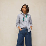 White Stuff Libby Organic Cotton Shirt In Blue