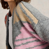 White Stuff Louisa Longline Cardi In Grey Multi