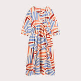White Stuff Lucy Linen Blend Midi Dress In Multi