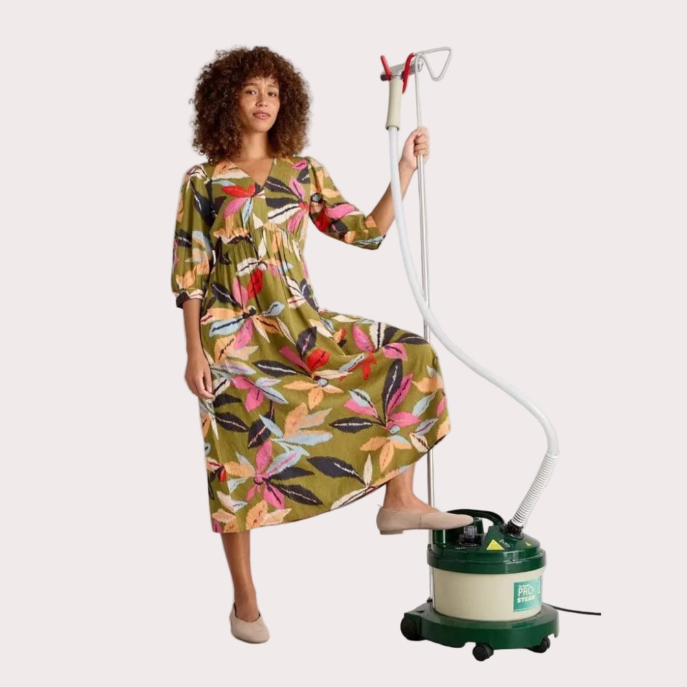 White Stuff Lucy V Neck Midi Dress In Green Multi