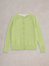White Stuff Lulu Crew Neck Cardi in Bright Yellow