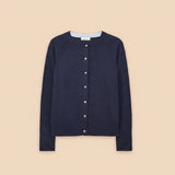 White Stuff Lulu Crew Neck Cardi In Dark Navy
