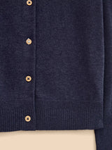 White Stuff Lulu Crew Neck Cardi In Dark Navy