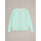 White Stuff Lulu Crew Neck Cardi In Light Blue