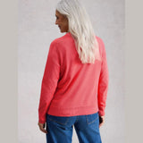 White Stuff Lulu Crew Neck Long Sleeve Cardigan In Bright Pink