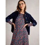 White Stuff Madeline Jersey Crew Neck Dress In Navy