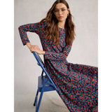 White Stuff Madeline Jersey Crew Neck Dress In Navy