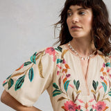White Stuff Maeve Embroidered Midi Dress In Ivory