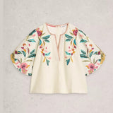 White Stuff Maeve Embroidered Top In Ivory