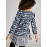 White Stuff Marta Print Tunic In Navy