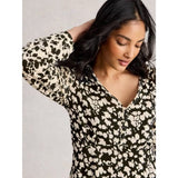 White Stuff Megan Long Sleeve Jersey Midi Dress In Black
