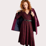 White Stuff Megan Long Sleeve Jersey Midi Dress In Burgundy
