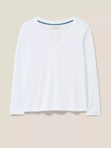 White Stuff Nelly Long Sleeve Tee In Brilliant White