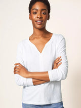 White Stuff Nelly Long Sleeve Tee In Brilliant White