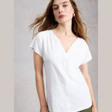 White Stuff Nelly Notch Neck Tee In White