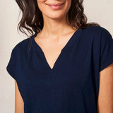 White Stuff Nelly Notch Tee In Navy