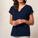 White Stuff Nelly Notch Tee In Navy
