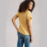 White Stuff Nelly Notch Texture Tee In Light Yellow