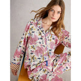 White Stuff Nina Organic PJ Long Sleeve Shirt In Natural Print