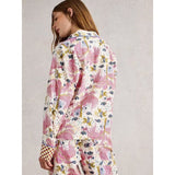 White Stuff Nina Organic PJ Long Sleeve Shirt In Natural Print