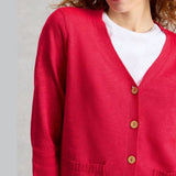 White Stuff Nova Cardigan In Dark Pink