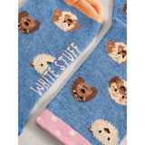 White Stuff Novelty Dog Print Ankle Socks In Light Blue