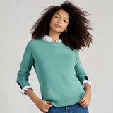 White Stuff Olive Crew Neck Long Sleeve Jumper In Teal