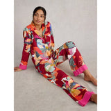 White Stuff Organic Nina PI Bottom In Red Multi