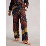 White Stuff Organic Nina PJ Bottom In Black Multi