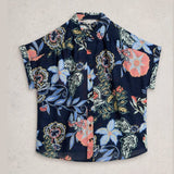 White Stuff Orla Button Through Shirt In Navy Multi
