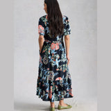 White Stuff Phoebe V Neck Dress In Navy