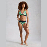 White Stuff Reversible Fold Down Print Bottom In Green Multi