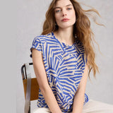 White Stuff Rowan Linen Tee In Blue