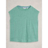 White Stuff Rowan Linen Tee In Mid Teal