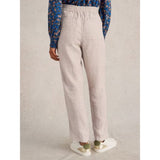 White Stuff Rowena Linen Trousers In Light Natural
