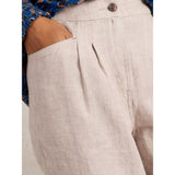 White Stuff Rowena Linen Trousers In Light Natural