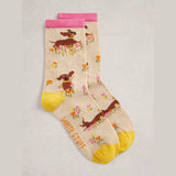 White Stuff Running Sausage Ankle Sock In Cream