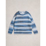 White Stuff Sabrina Spacedye Jumper In Blue Multi