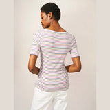 White Stuff Sherbet Tee Stripe White
