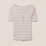 White Stuff Sherbet Tee Stripe White