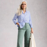 White Stuff Sophie Jacquard Shirt In Blue