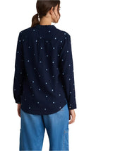 White Stuff Sophie Organic Cotton Shirt In Dark Navy