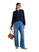 White Stuff Sophie Organic Cotton Shirt In Dark Navy