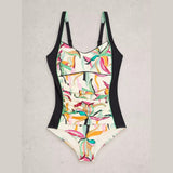 White Stuff Splash Control Print Swimsuit In Multi