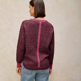 White Stuff Talia Nep Jumper In Plum Multi